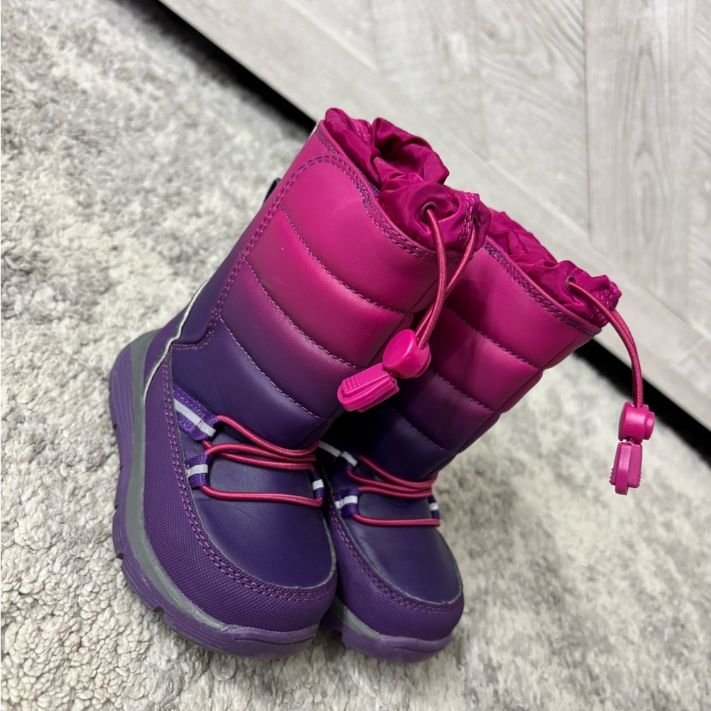 Lands' End Kids' Purple and Pink Snow Boots Toddler Girl 7 Skiing Snowboarding